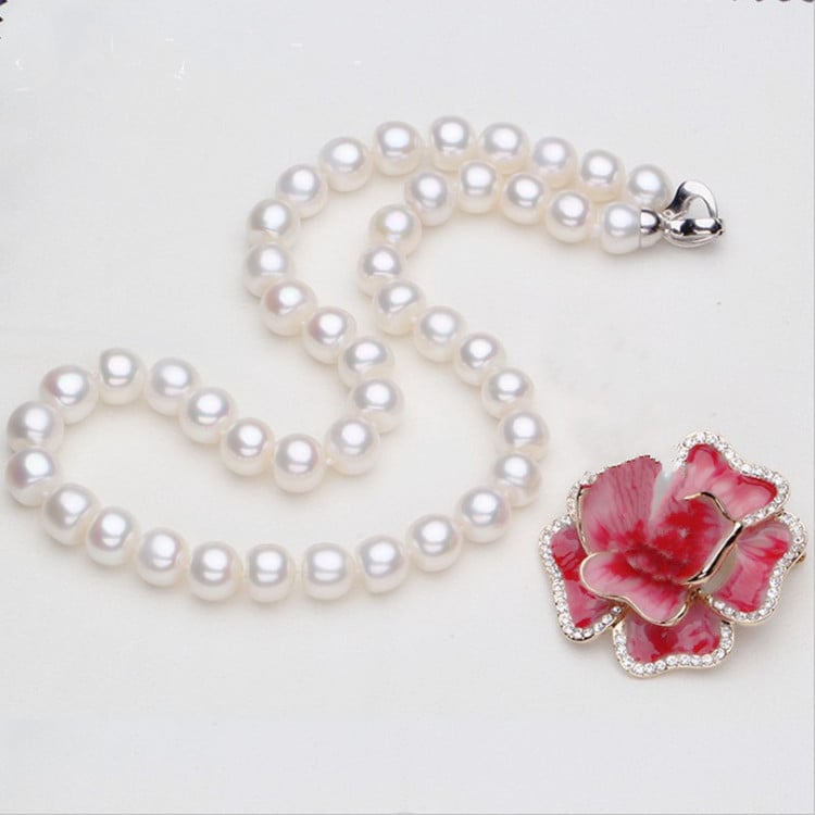 Sophisticated Pearl Charm Necklace