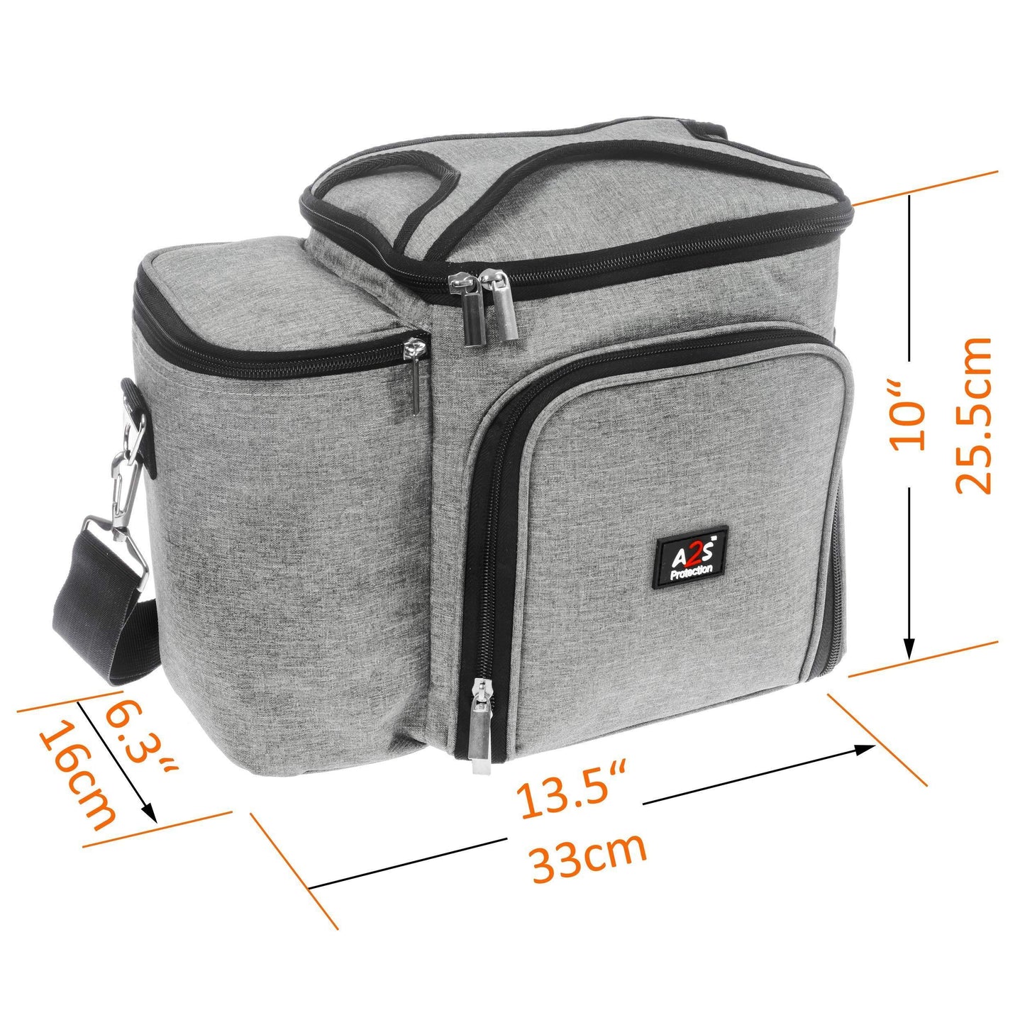 Large Insulated Meal Organizer for Adults - Gray