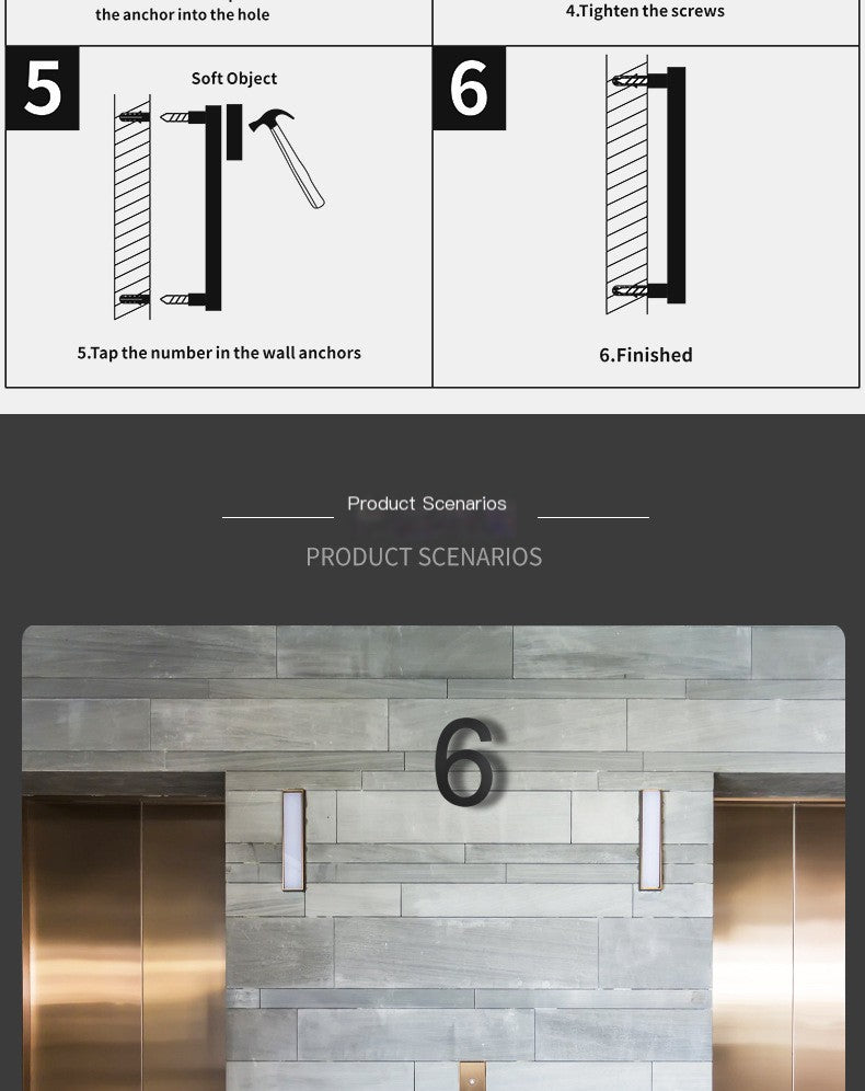 Acrylic Floating House Number