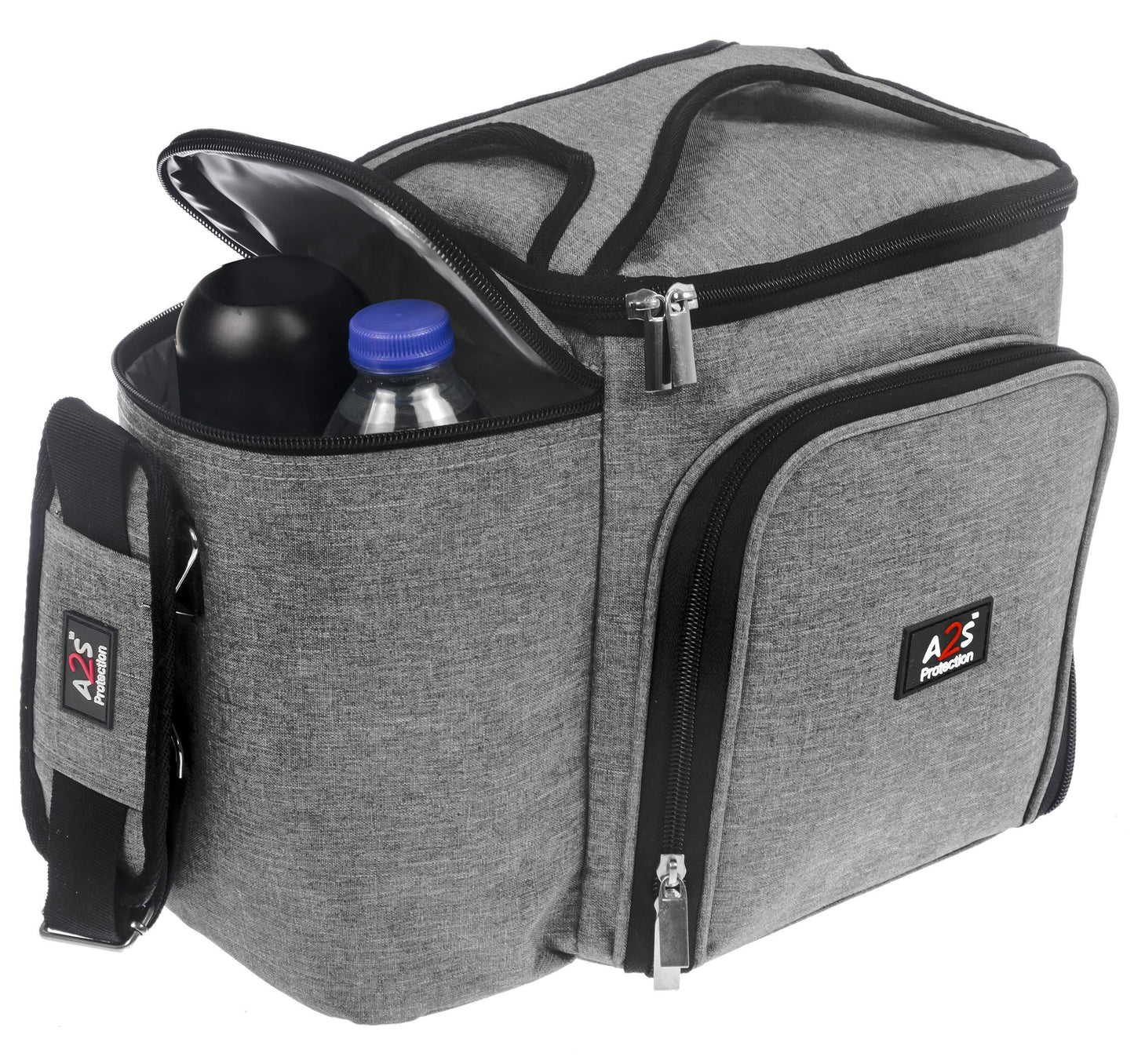 Large Insulated Meal Organizer for Adults - Gray