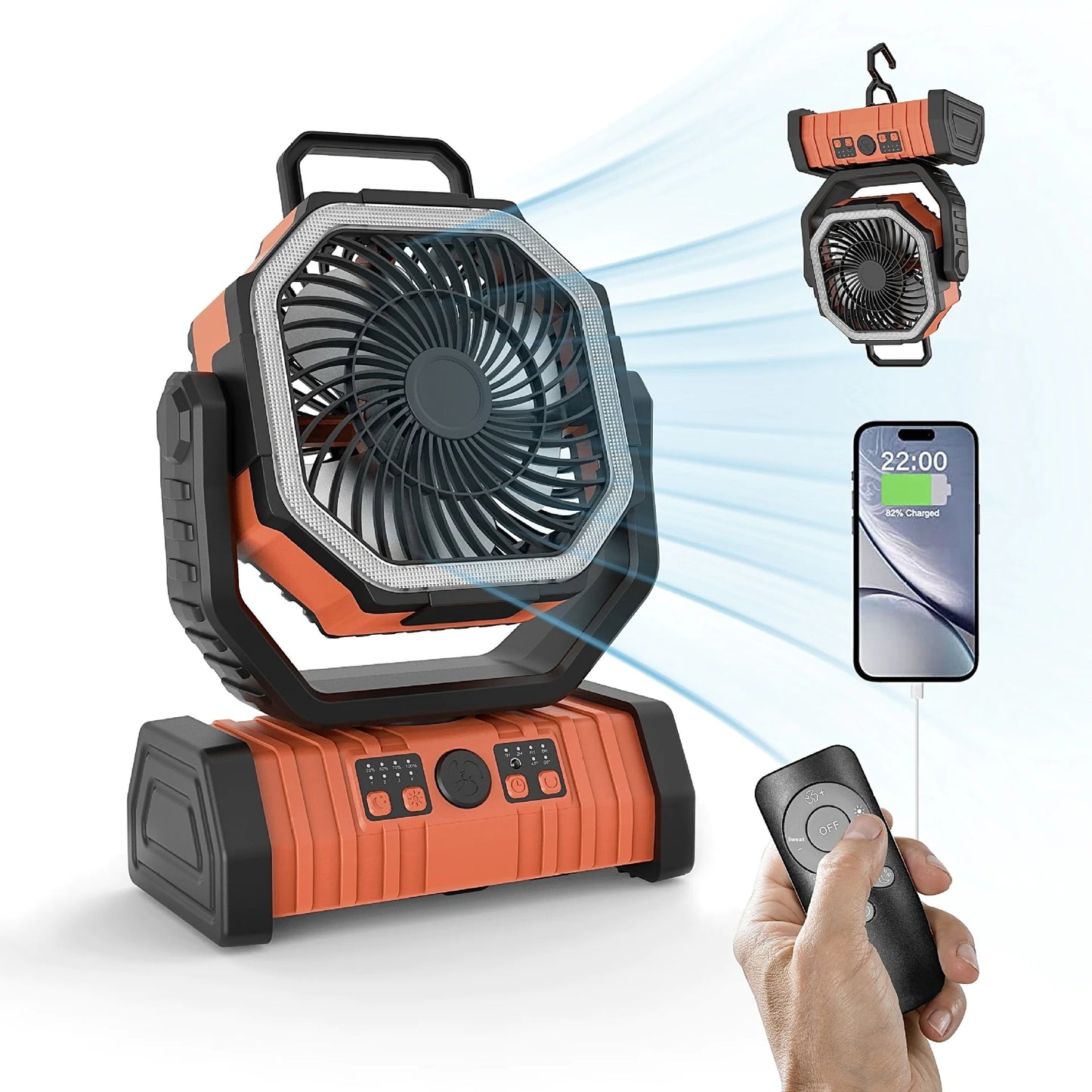 3-in-1 Outdoor Camping Power Fan