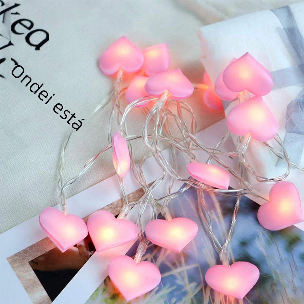 LED Heart String Lights for Romantic Room Decor