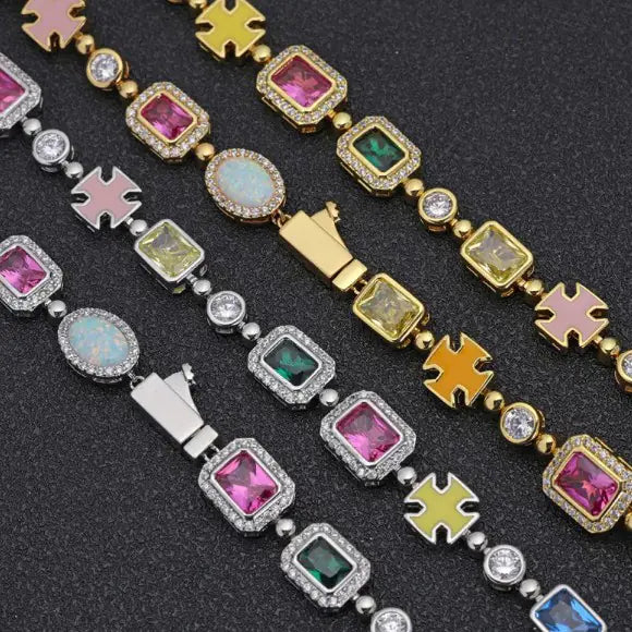 Urban Gold Zircon Charm Necklace