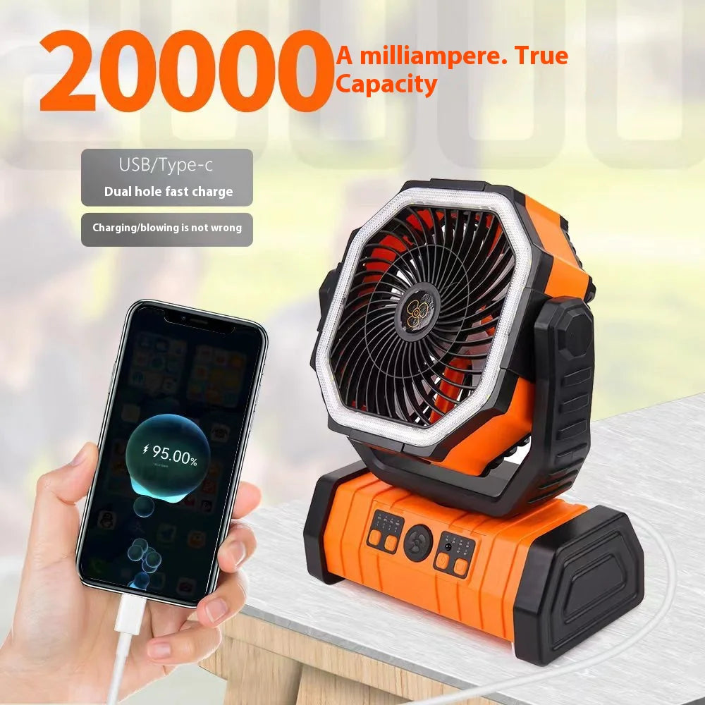 3-in-1 Outdoor Camping Power Fan