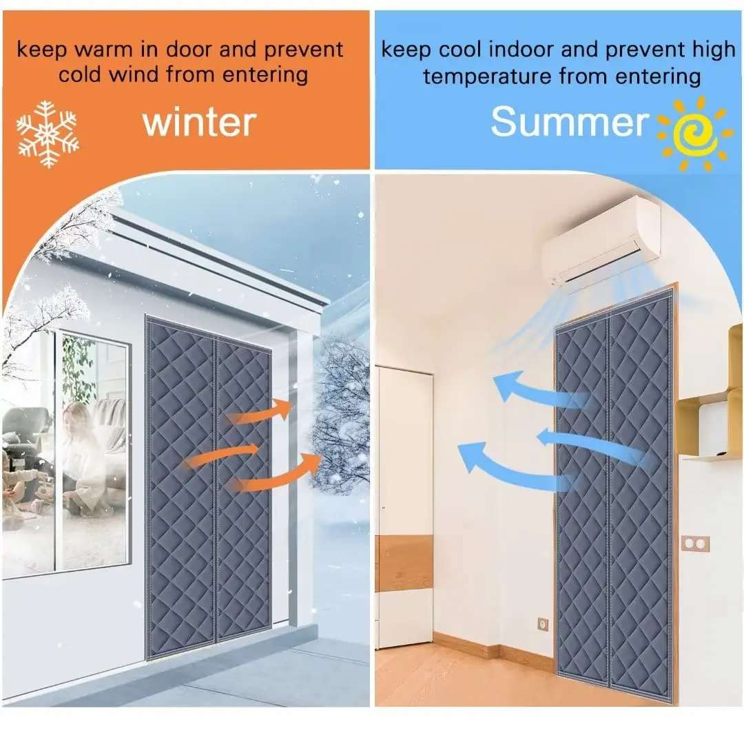 Energy-Saving Magnetic Door Drapery