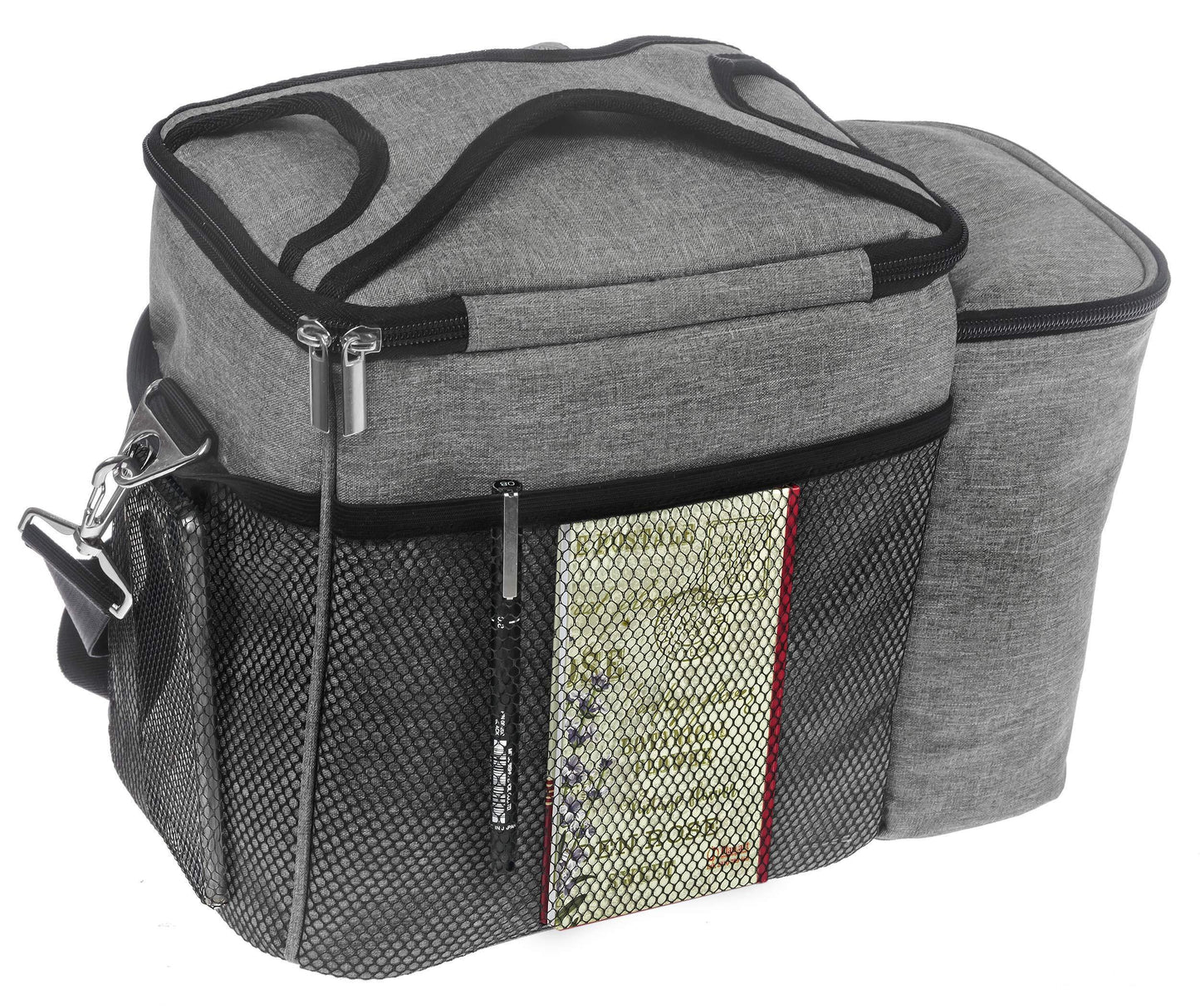 Large Insulated Meal Organizer for Adults - Gray