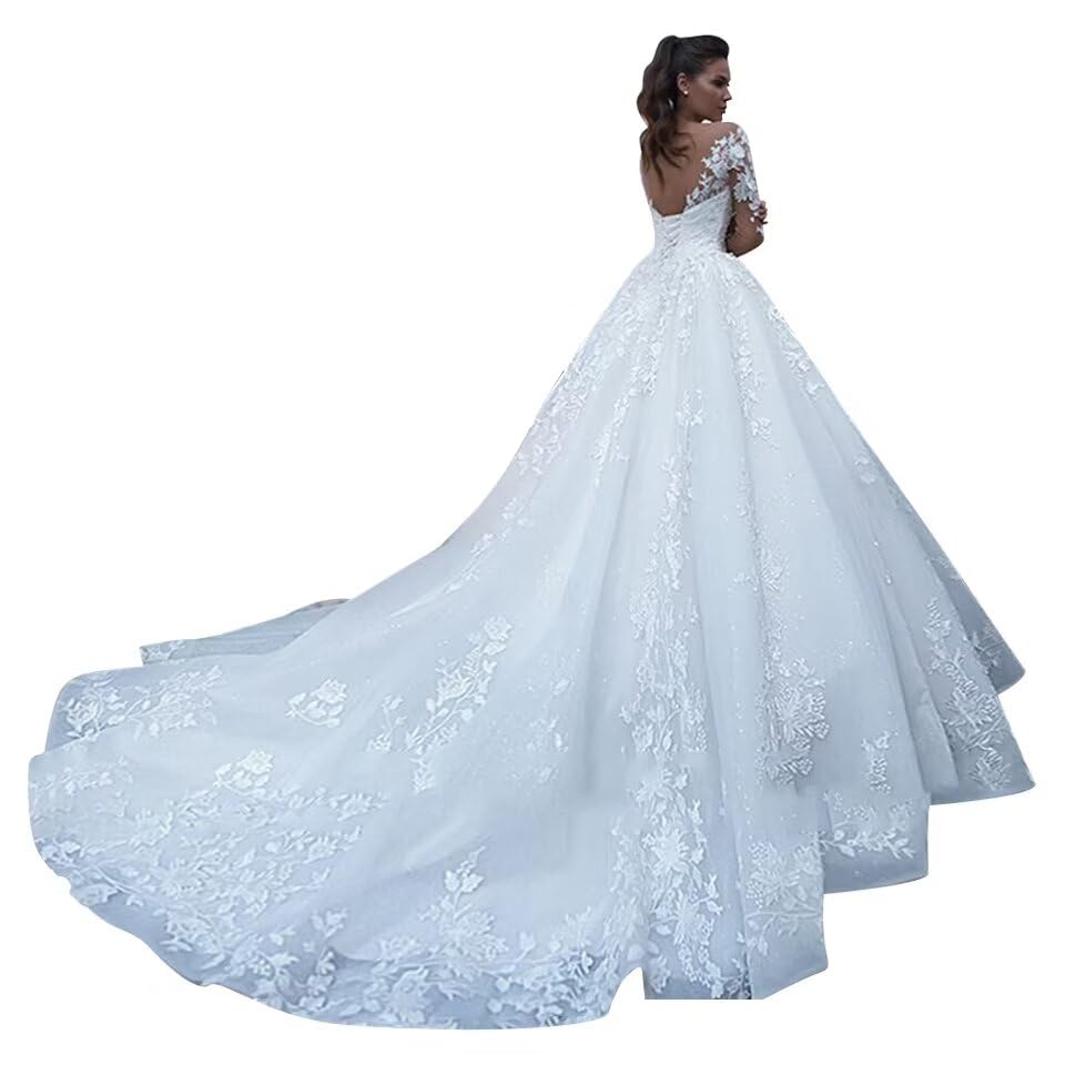 A-Line Beach V-Neck Bridal Dress 2024