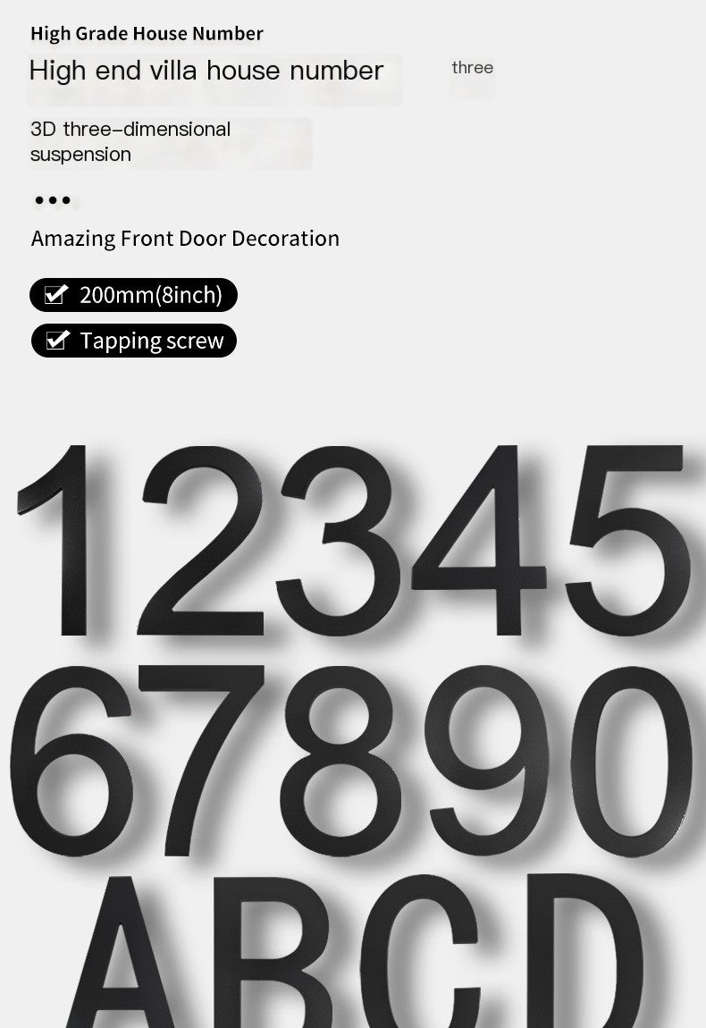 Acrylic Floating House Number