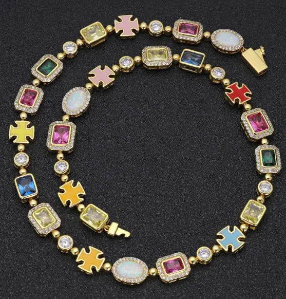 Urban Gold Zircon Charm Necklace