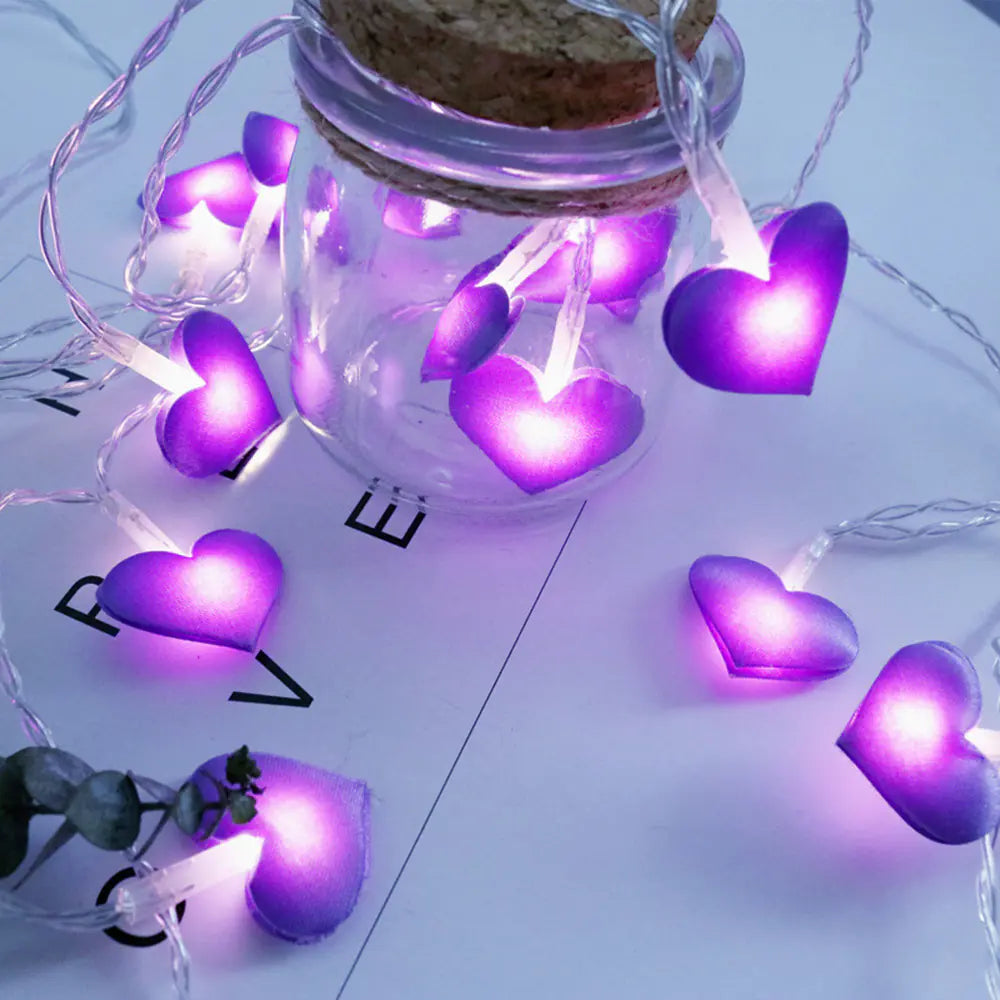LED Heart String Lights for Romantic Room Decor