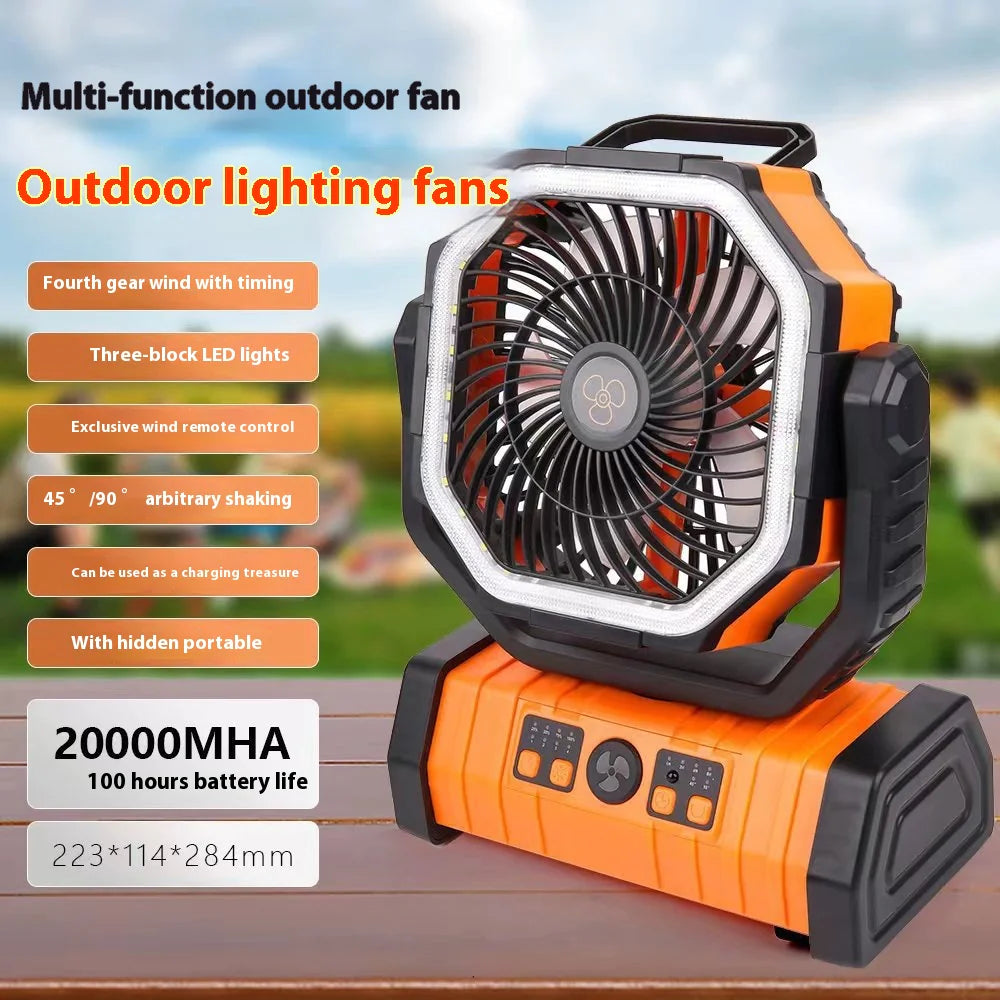 3-in-1 Outdoor Camping Power Fan