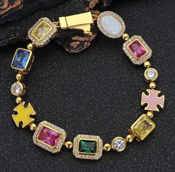 Urban Gold Zircon Charm Necklace