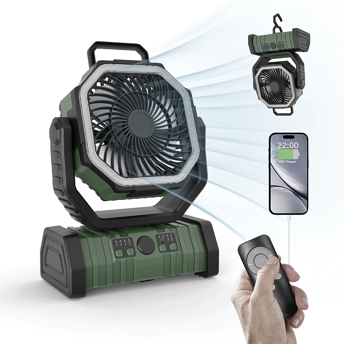 3-in-1 Outdoor Camping Power Fan